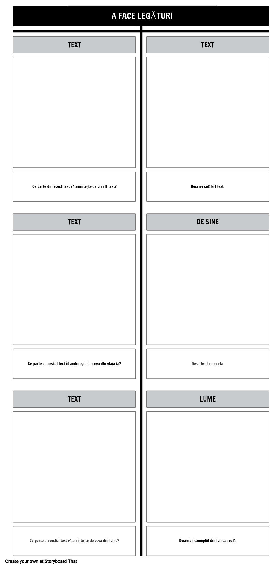 Șablon de Diagramă T Pentru Conexiuni Text