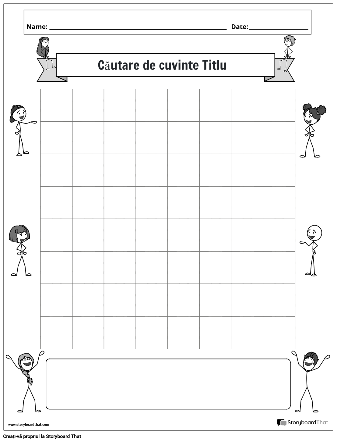 C Utare De Cuvinte Stick Figure Alb Negru Storyboard