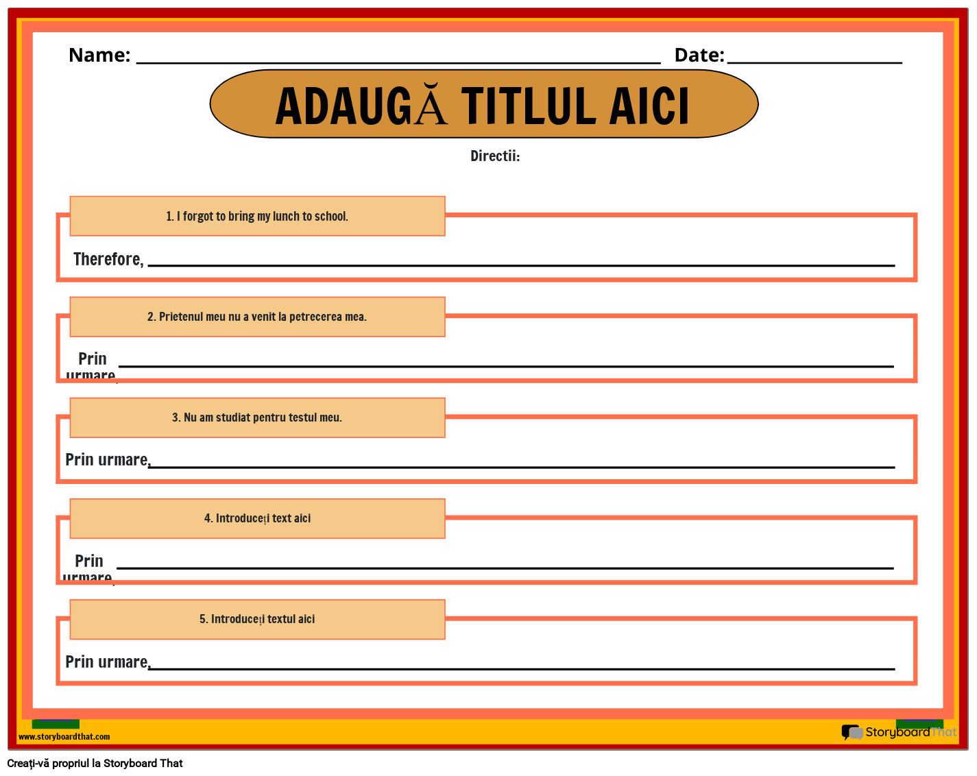Foaie de Lucru Editabilă a Tragerii de Concluzii