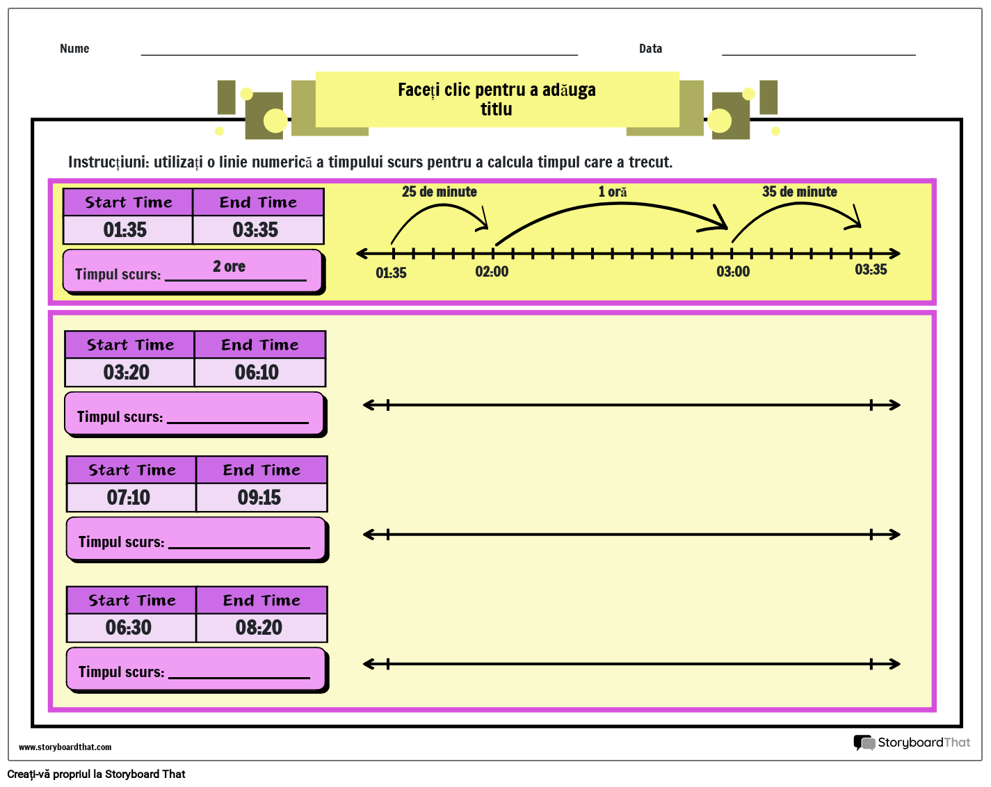 linie-numeric-foaie-de-lucru-timp-scurs-storyboard
