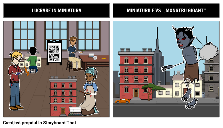 Monstru Uriaș în Miniatură Storyboard by ro-examples