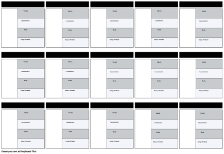 Outsiderii Caracter Hartă Șablon