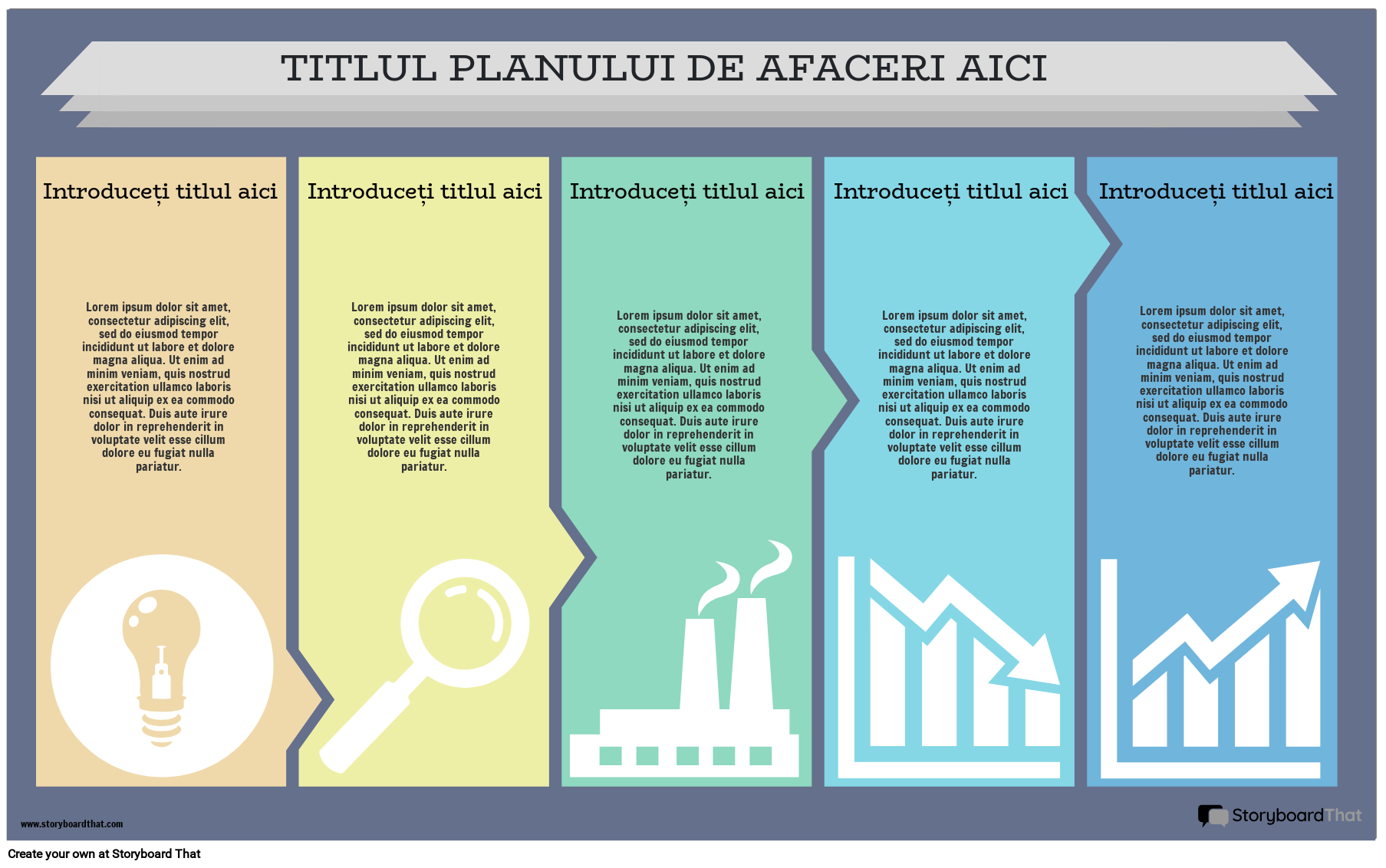 Posterul 2 al Planului de Afaceri Corporativ Storyboard