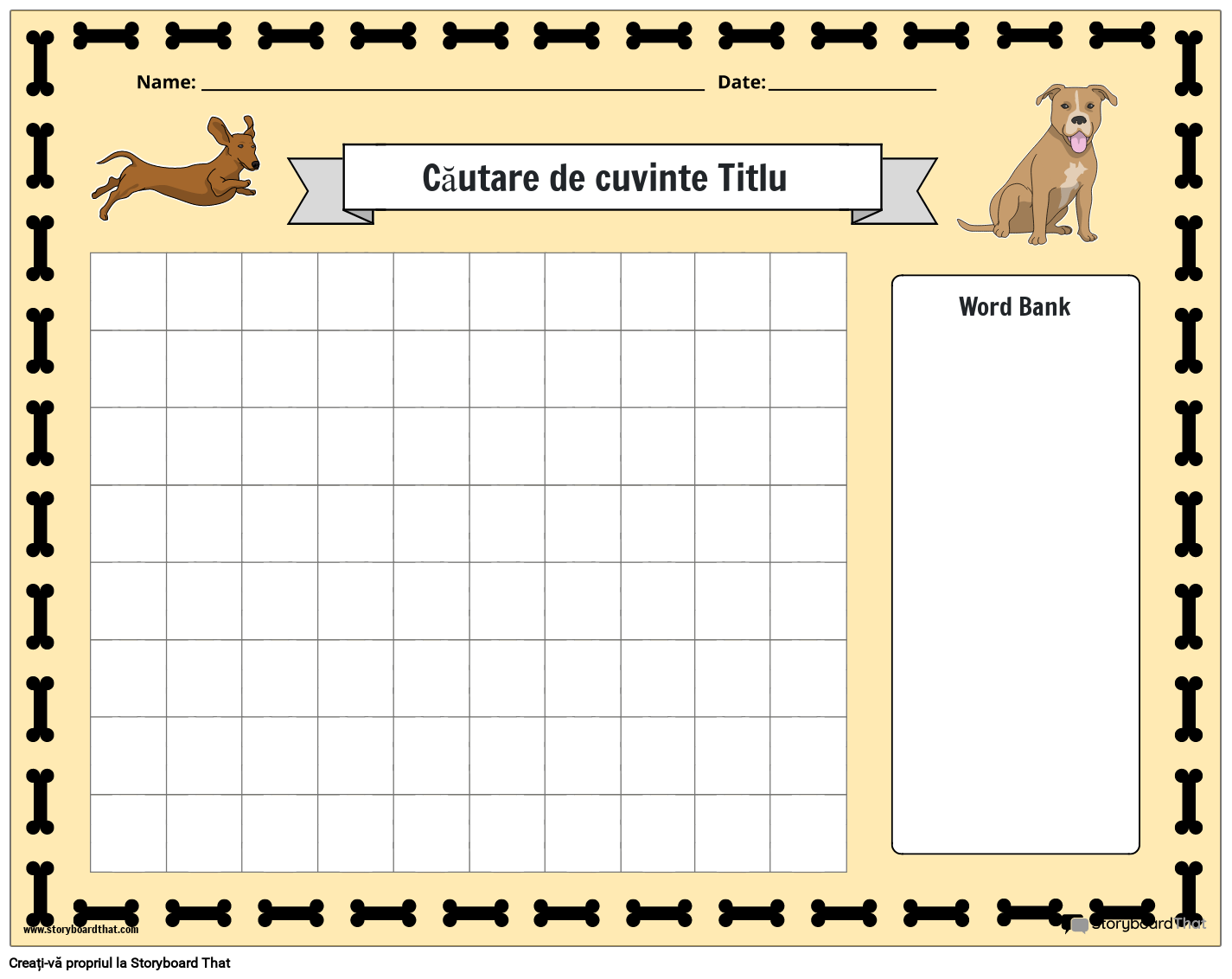 temă câine de căutare de cuvinte Storyboard par ro examples