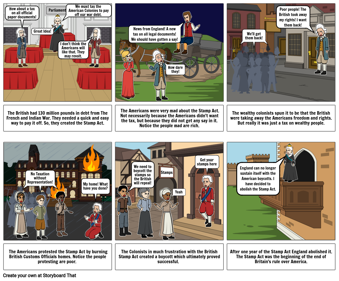 Stamp Act Project Storyboard by robertmcauliffe