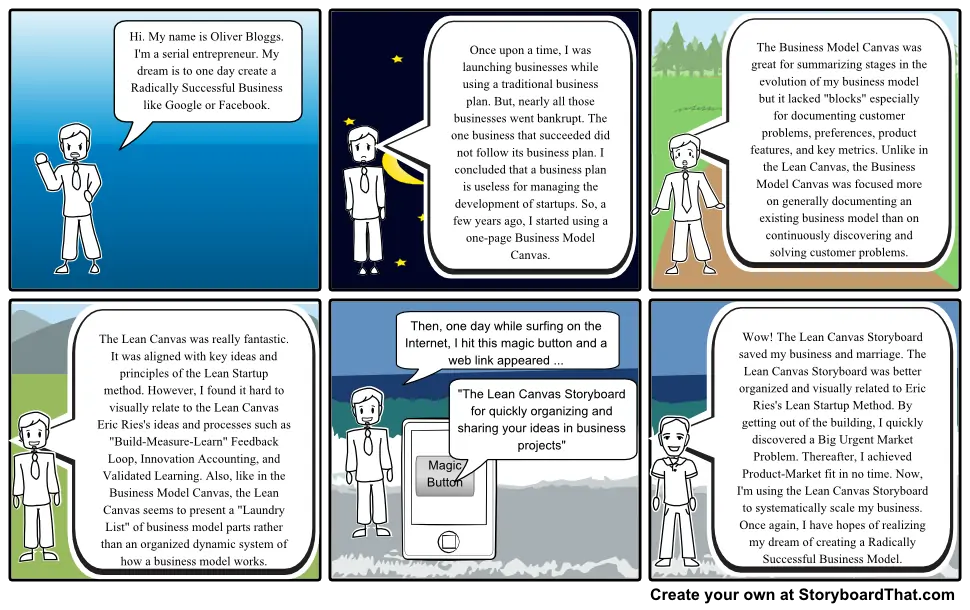 From the Business Model Canvas and Lean Canvas to the Lean Canvas Storyboard