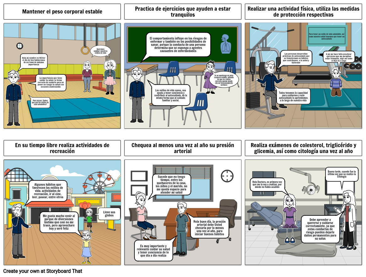 estilos de vida saludables Storyboard by rosagamo