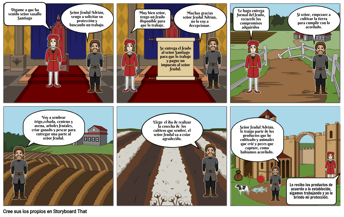 El Feudalismo Historieta Storyboard By Rosaleya