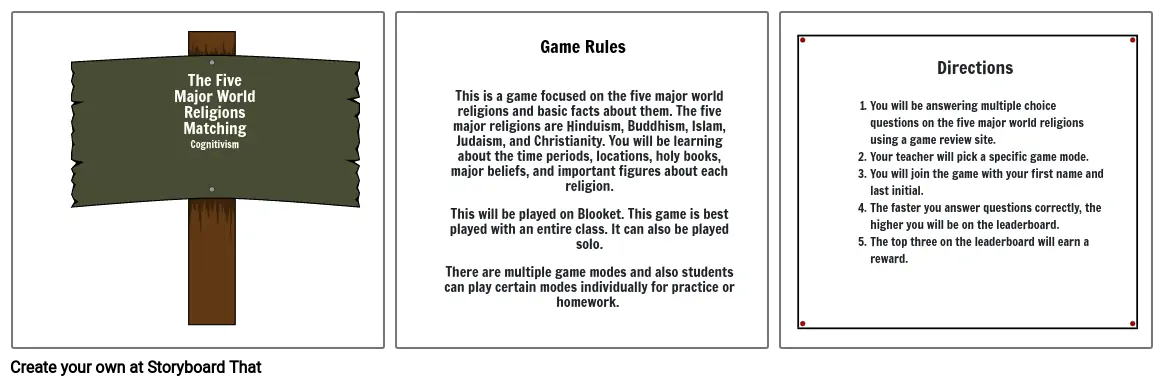 Religions Game Design