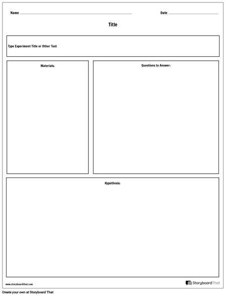 Экспериментальный / Лабораторный Лист - Универсальный