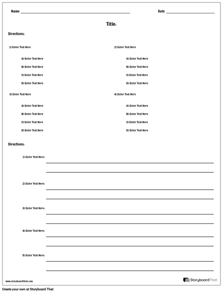 Множественный Выбор и Короткий Ответ / Определения