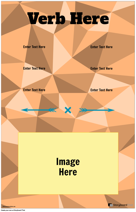 Плакат с Вертикальным Спряжением Глаголов