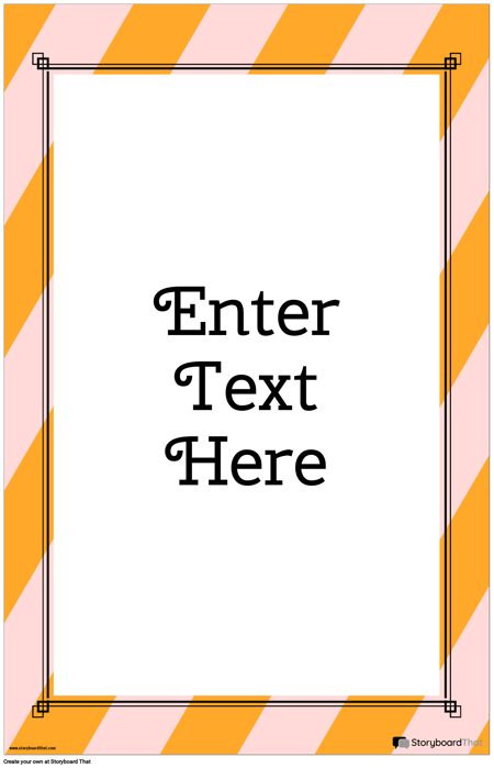 Полосатый Вертикальный Плакат с Цитатой