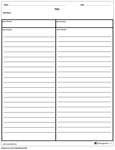 Столбцы примечаний Корнелла с линиями