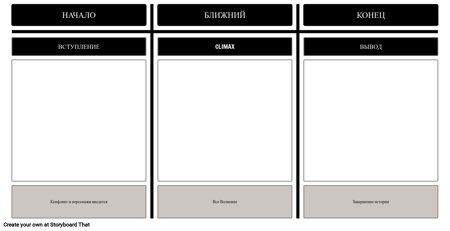 Сюжетная Диаграмма - Начало-середина