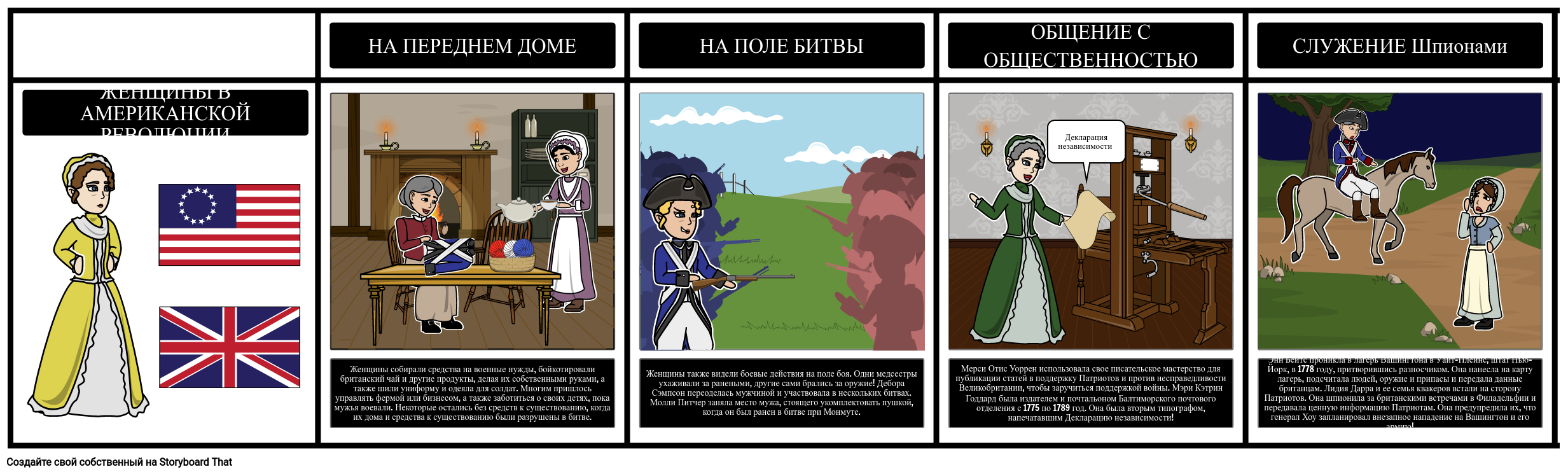 Женщины Американской Революции Storyboard par ru-examples