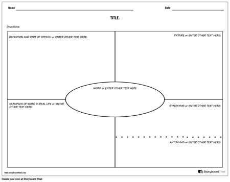 Словарь - Традиционная Модель Frayer