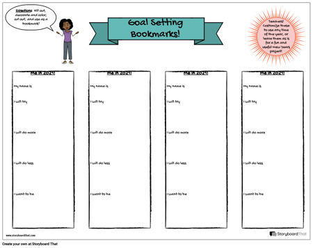 Закладки для постановки целей