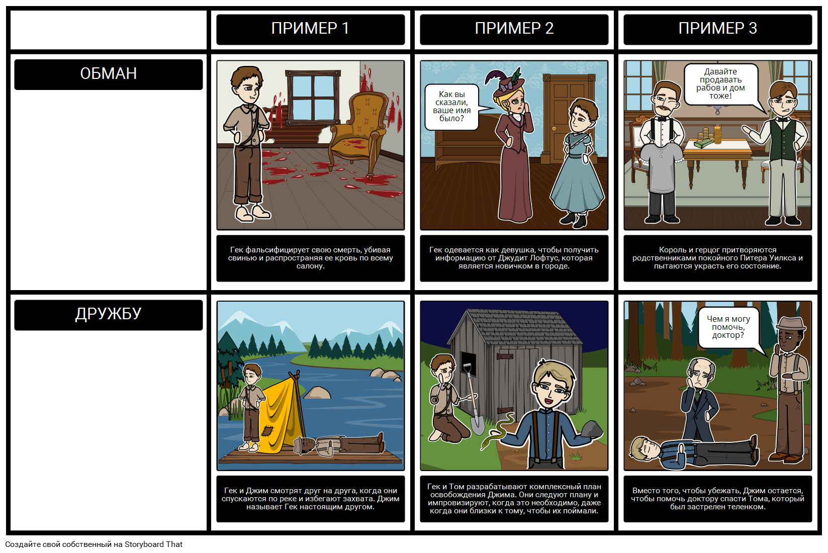 Приключения Гекльберри Финна Theme Storyboard par ru-examples