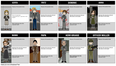 Персонажи, Разделенные Ночью