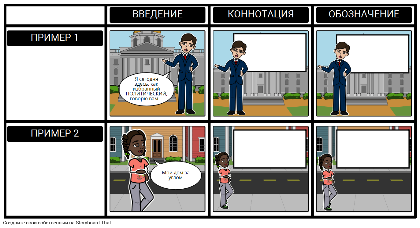 Шаблон - Коннотационность и Tone Storyboard por ru-examples