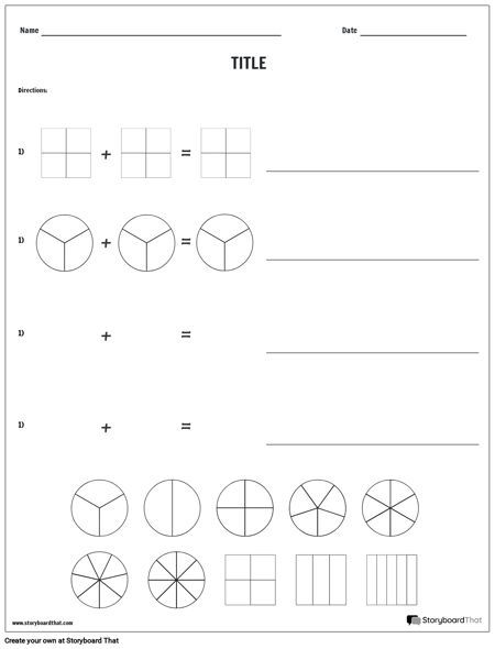 Добавление Шаблона Дробей