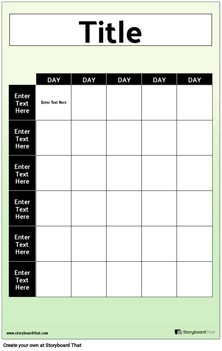 Еженедельная Сетка-плакат