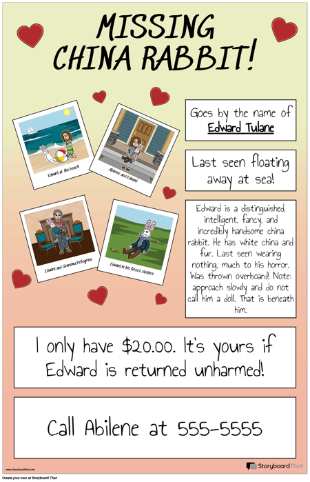 Эдвард: Пропавший Плакат