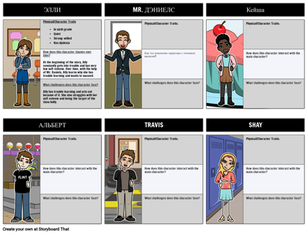 Персонажи Рыба на Дереве