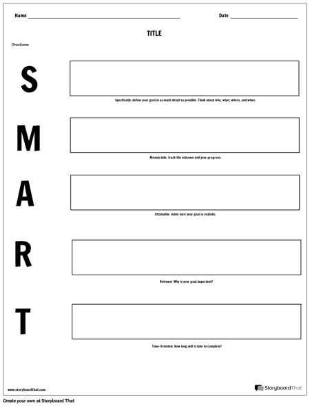 Рабочий Лист Умных Целей