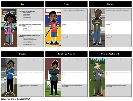 Зои Вашингтон Персонажи