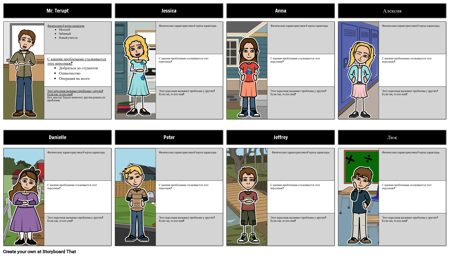 Мистер Терупт Персонажи