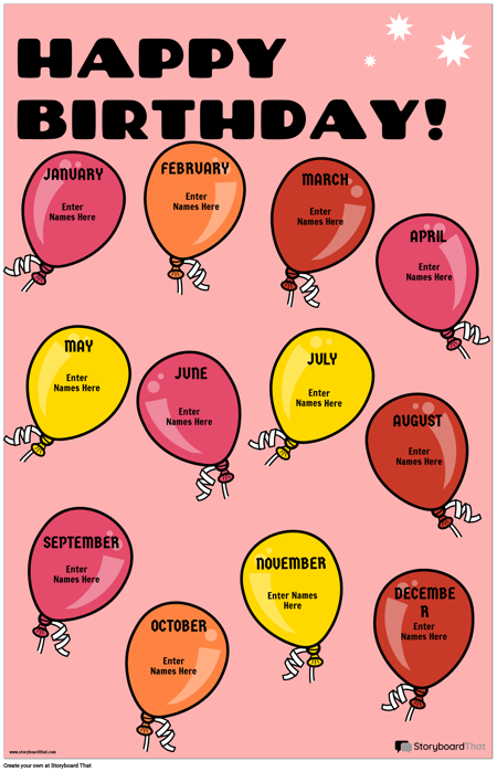 Плакат с Днем Рождения