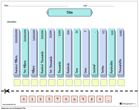 Разместите Ценность 2