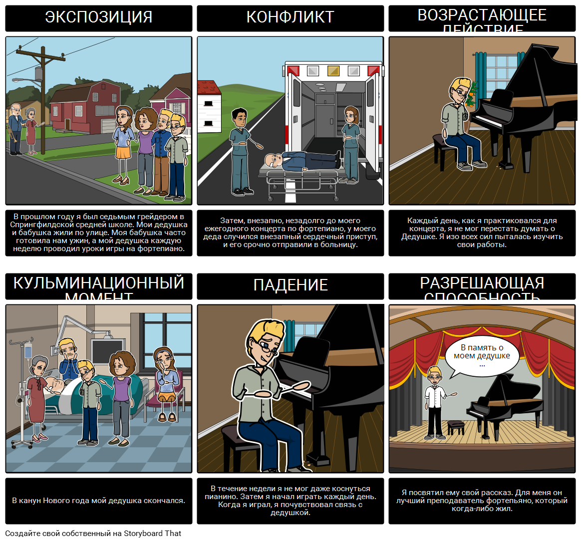 Личное Повествование Storyboard af ru-examples