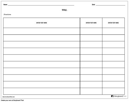 Рубрика - Таблица