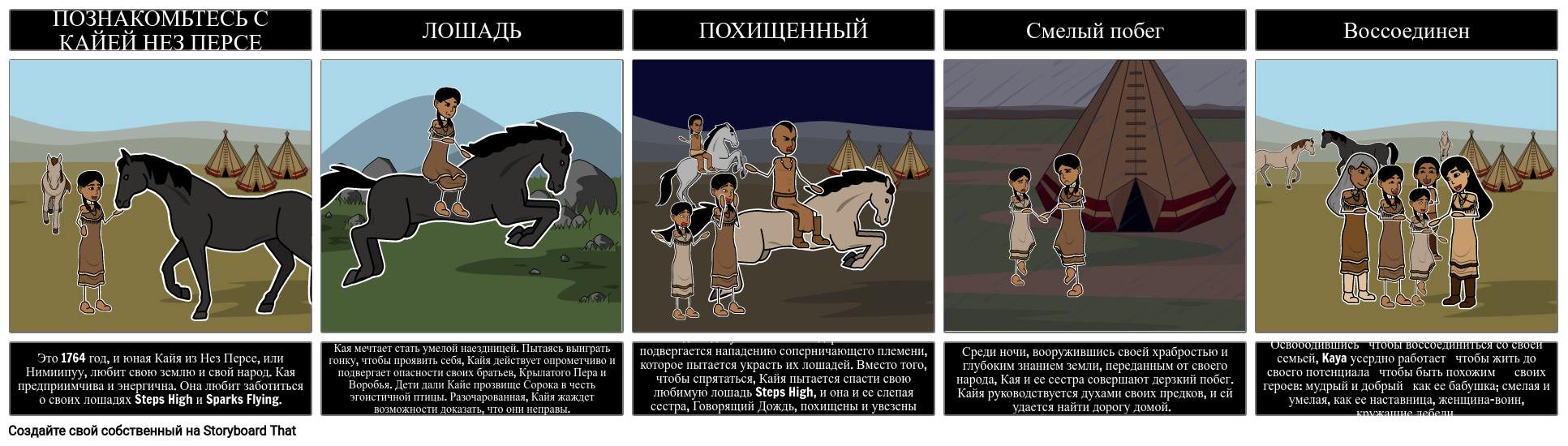 Кая из Нез Персе Storyboard par ru-examples