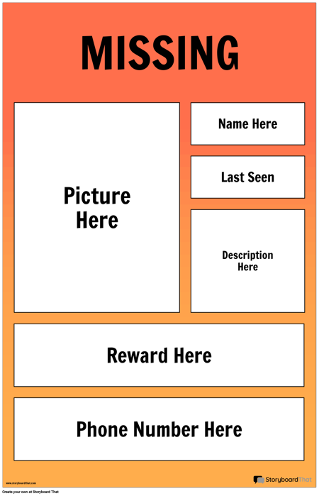 Пропавший Плакат