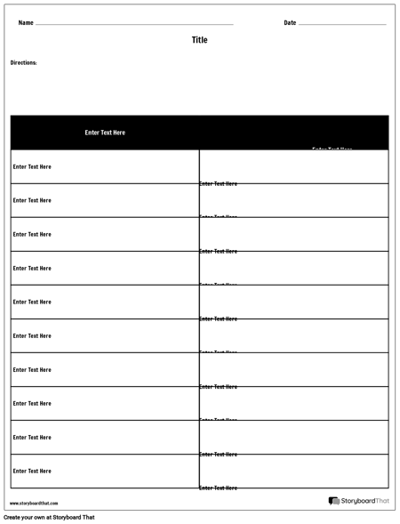 Таблицы - 2 Столбца, 10 Строк