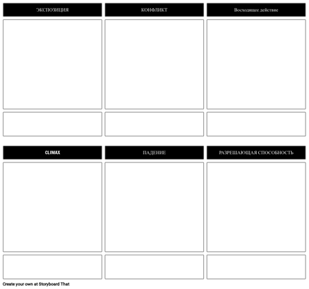 Шаблон Story Outline Раскадровка