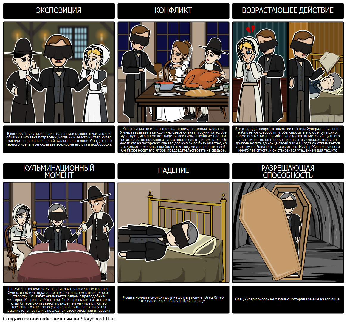 Black Veil Plot Диаграмма Министра Storyboard por ru-examples