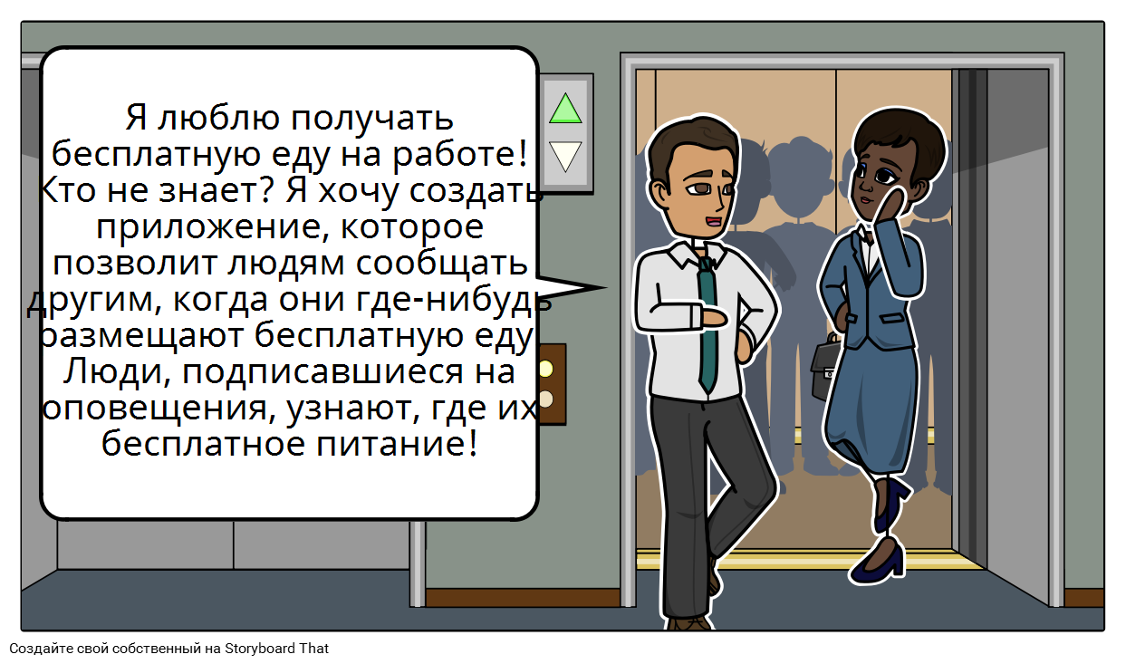 Elevator Pitch Раскадровка по ru-examples