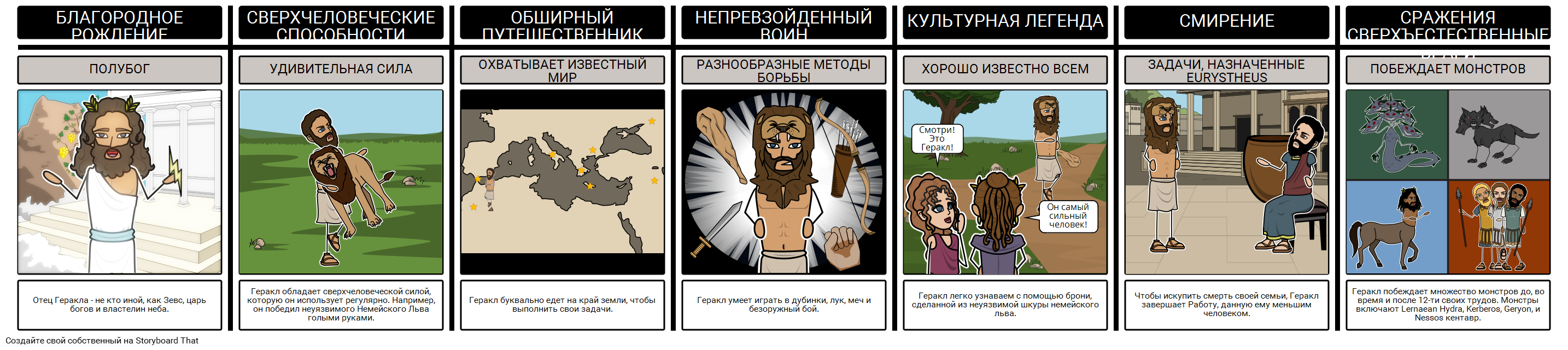 Herakles Богатырь Раскадровка по ru-examples