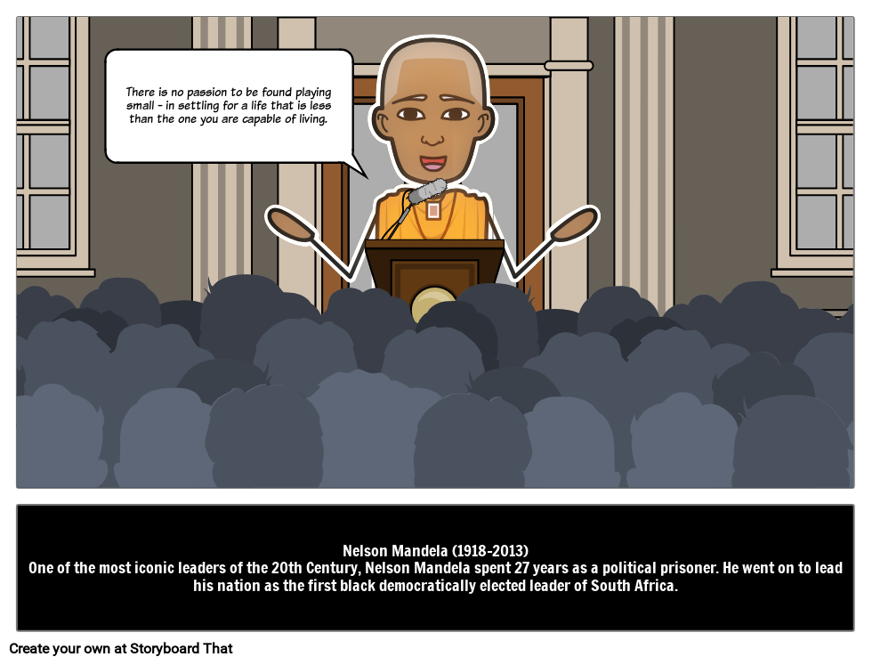 Nelson Mandela Iconic Leader Storyboard By Ryan