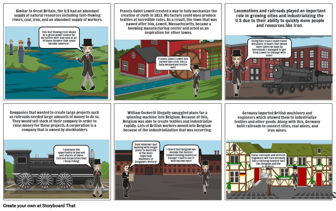 Industrial Revolution Mini Project Storyboard by ryanb2727
