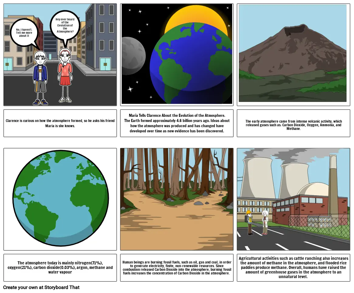 Earth&#39;s Atmospheric Evolution Comic Strip