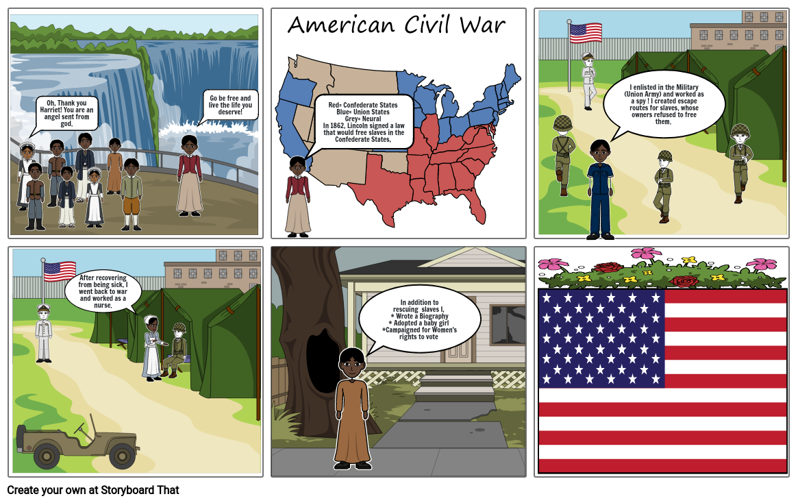Harriet Tubman Timeline Continued Storyboard by rysue