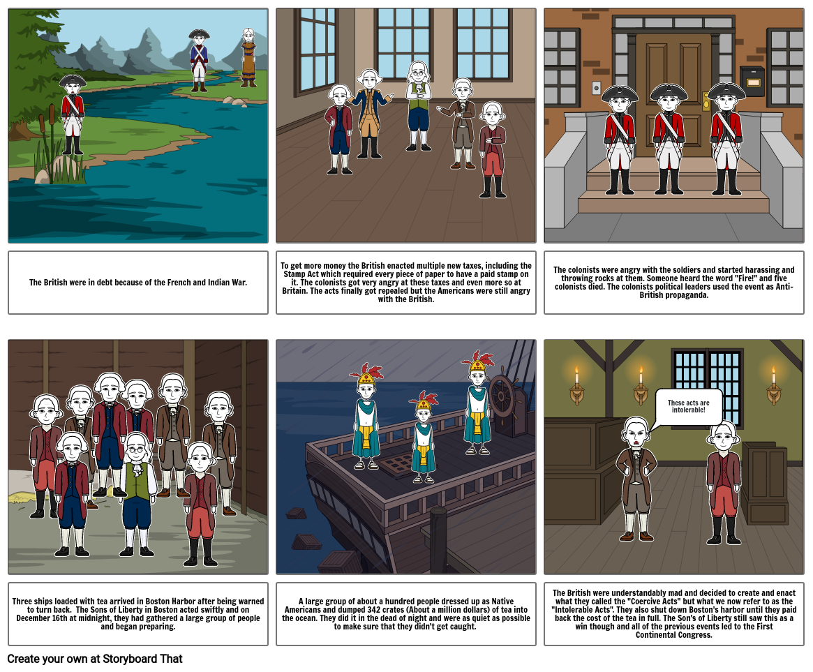 Boston Tea Party Storyboard por s079674