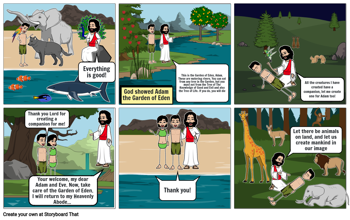 The Creation Story Storyboard by s11917