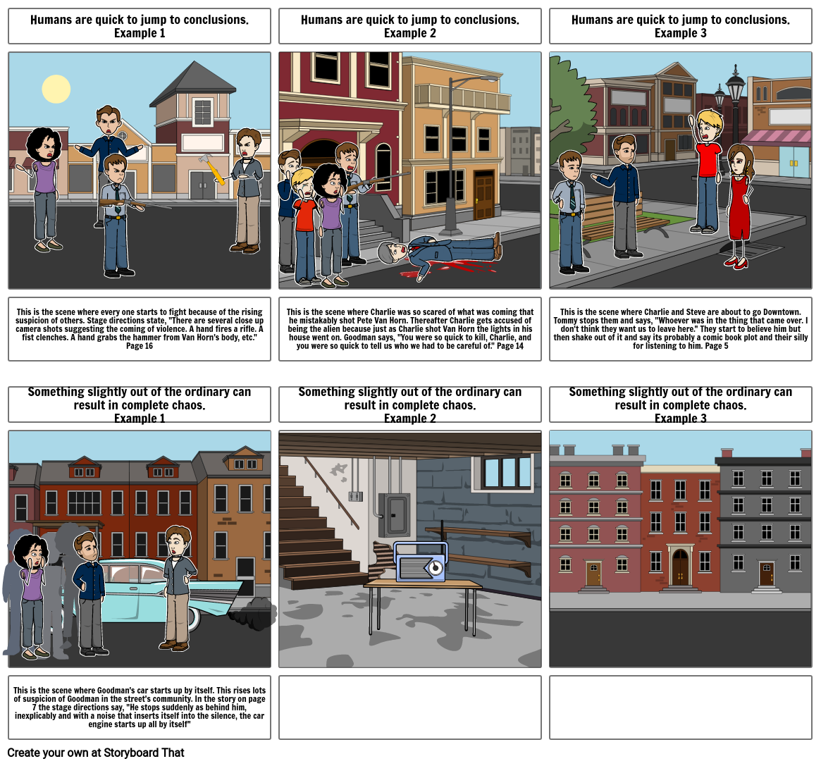 The Monsters Due on Maple Street Storyboard by s12673620